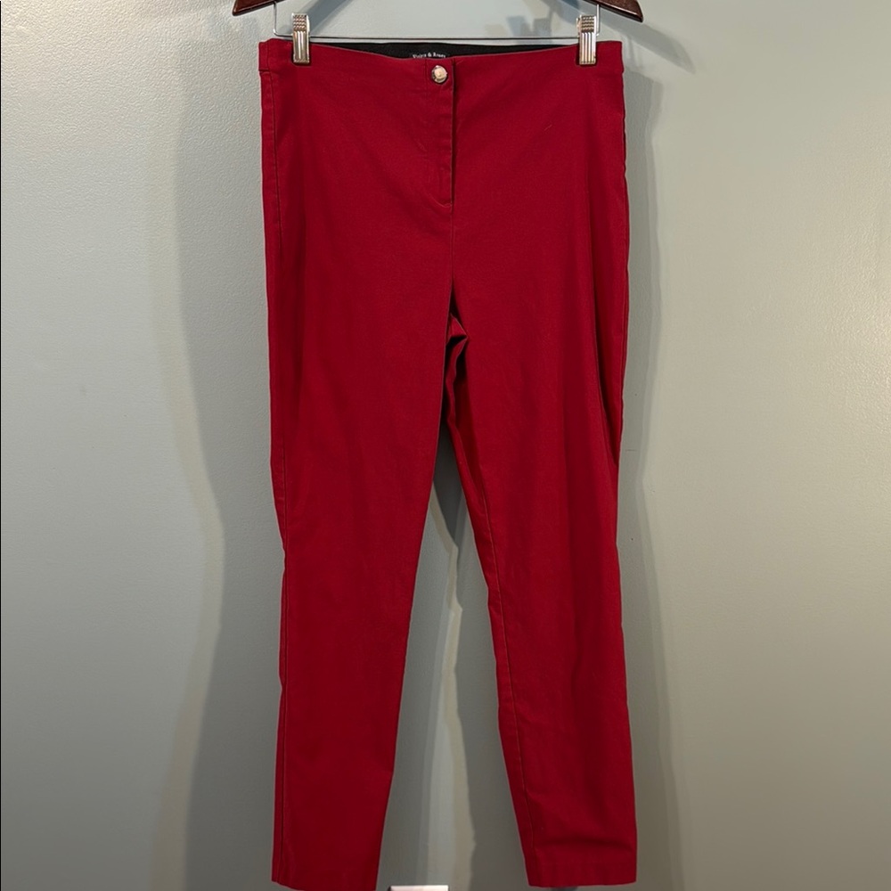 Red Slim Fit Pants
